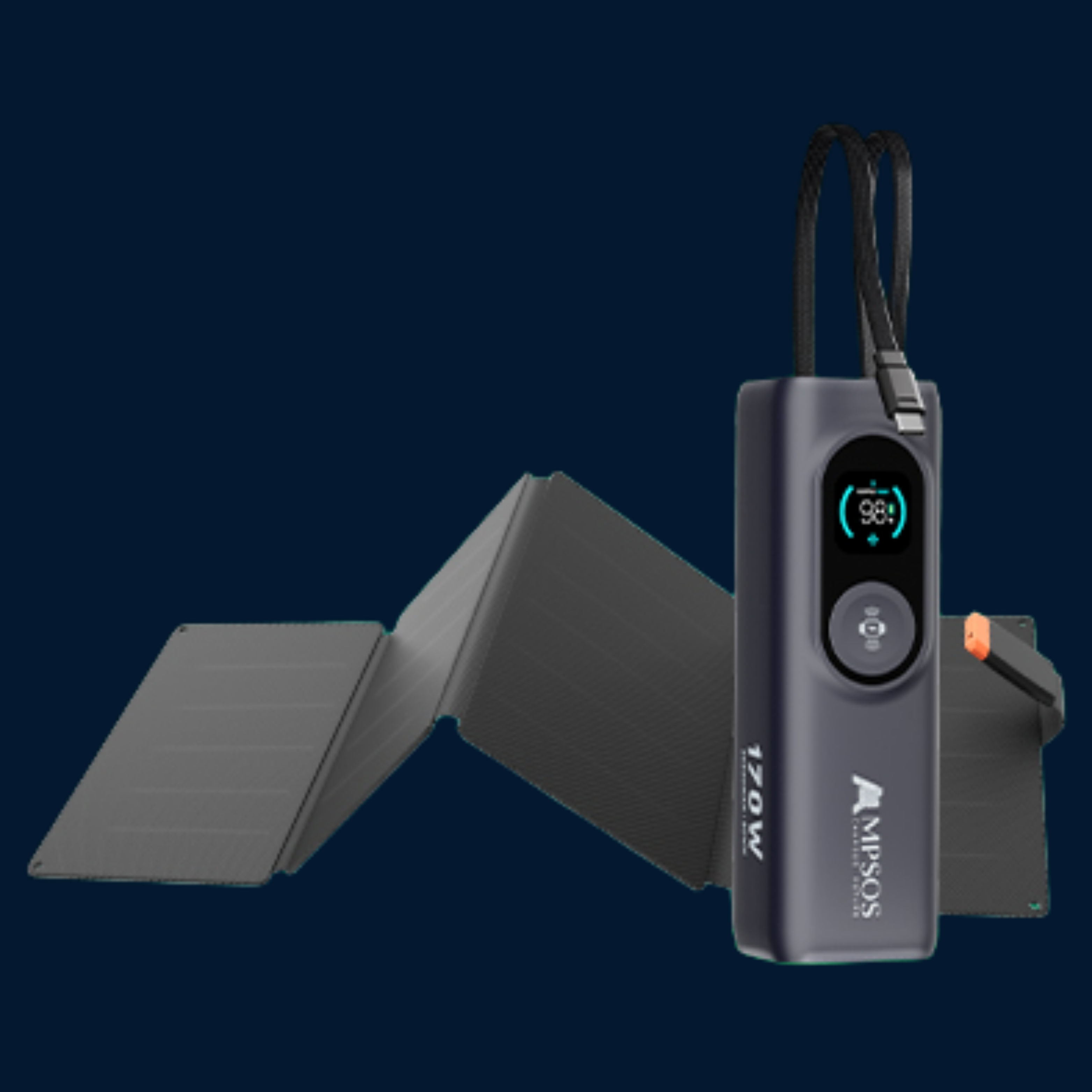 AMPSOS Expedition Power Kit (Power Bank + Solar Panel)