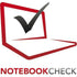 Logo of NotebookCheck with a red check mark inside a laptop outline on a white background.